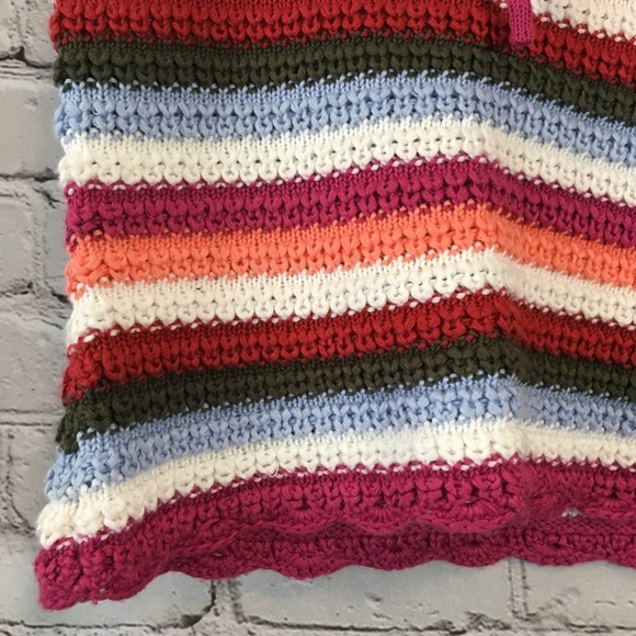 Candies | Striped Crochet Tank Top Tie Up - Picture 6 of 8